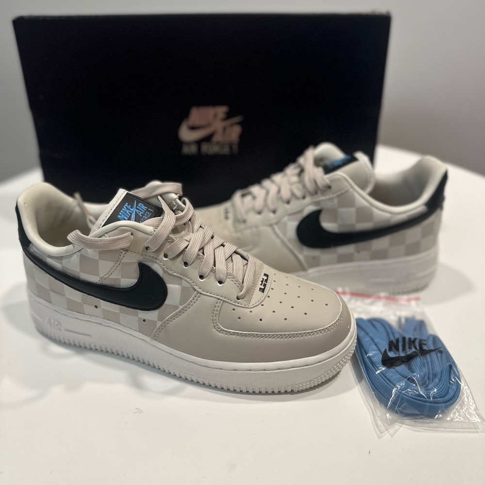 LeBron James XNike Nike Air Force 1 Low Checkerboard Sneakers -
